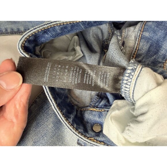 White House Black Market The Skinny Jeans Women’s 6 Light Wash Distressed Denim - Picture 5 of 6